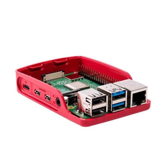 Raspberry Pi 4 Muhafaza Kutusu - Beyaz Kırmızı