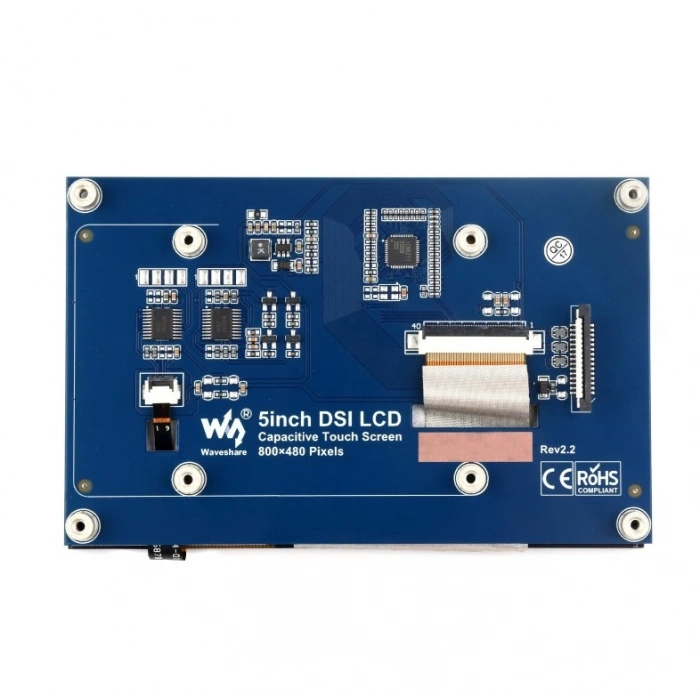 Raspberry Pi 5 İnç Kapasitif Dokunmatik Ekran - DSI Interface 800x480