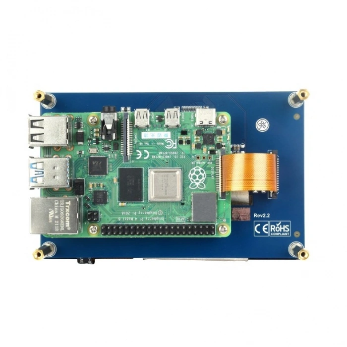 Raspberry Pi 5 İnç Kapasitif Dokunmatik Ekran - DSI Interface 800x480