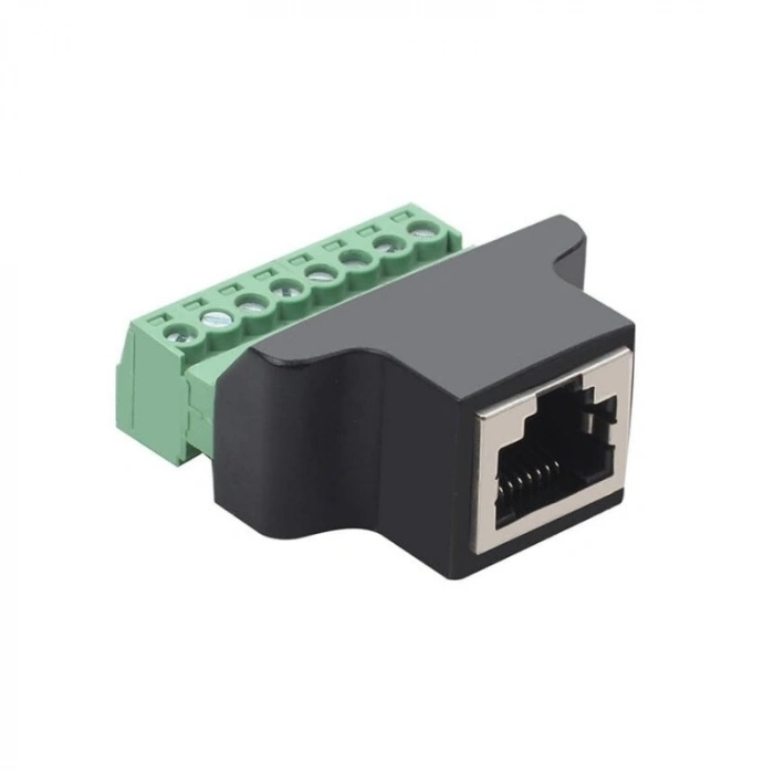 RJ45 Dişi 8 Pin Vidalı Terminal Dönüştürücü Adaptör