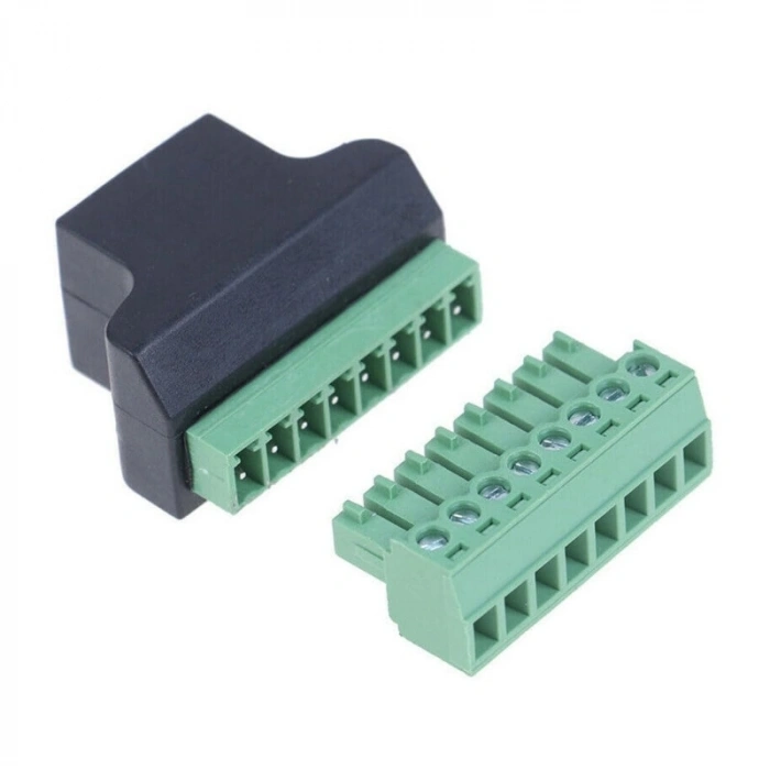 RJ45 Dişi 8 Pin Vidalı Terminal Dönüştürücü Adaptör
