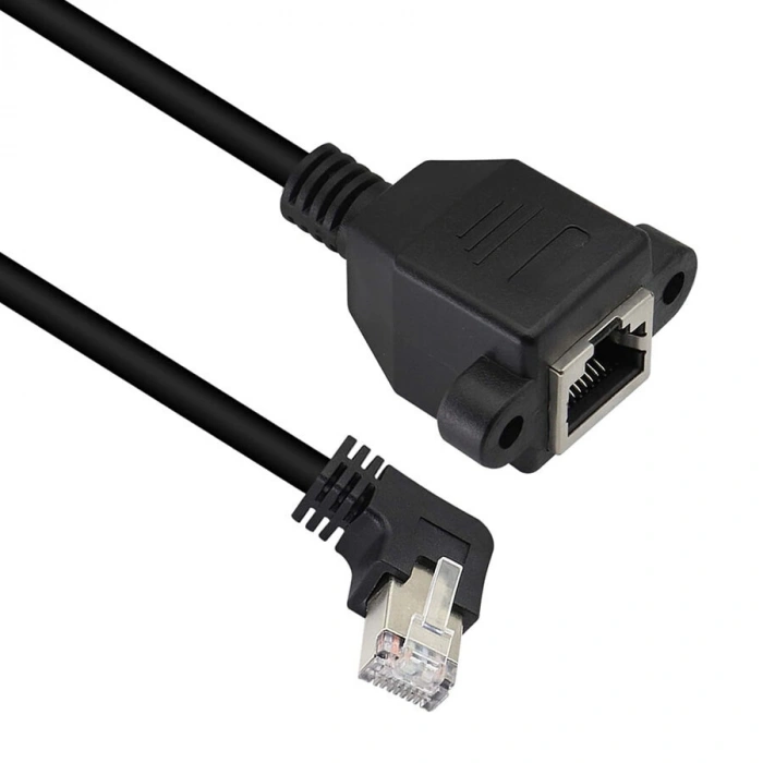 RJ45 Sağ Açılı Panel Tipi Ethernet Uzatma Kablosu - 50cm