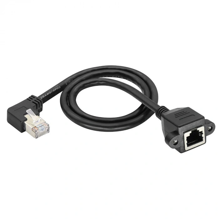 RJ45 Sol Açılı Panel Tipi Ethernet Uzatma Kablosu - 50cm