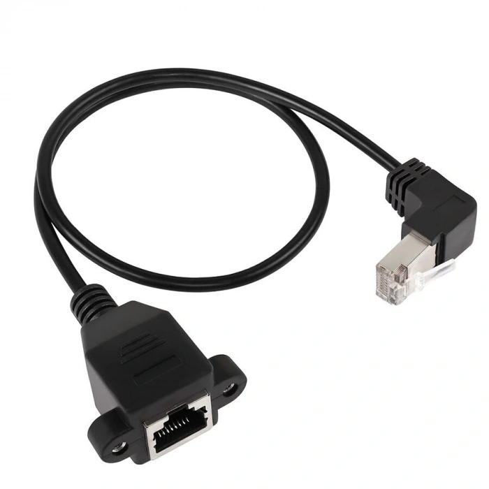 RJ45 Yukarı Açılı Panel Tipi Ethernet Uzatma Kablosu - 50cm
