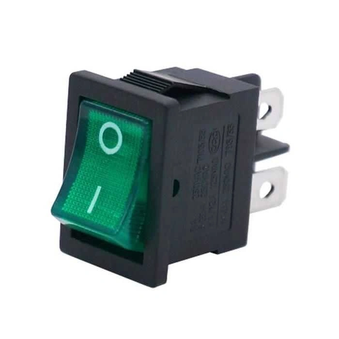 RL3-4 ON-OFF Yeşil Işıklı Anahtar 4-Pin KCD1