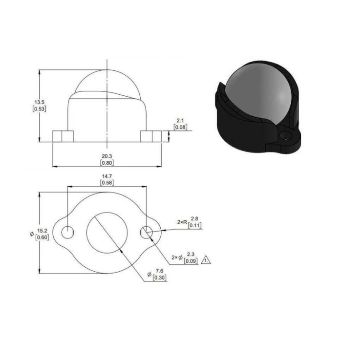 Sarhoş Teker Plastik 12.7 mm