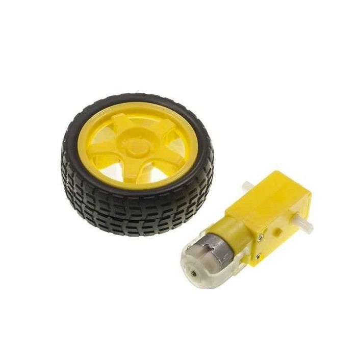 Sarı Motor - Tekerlek Seti 6V 250RPM