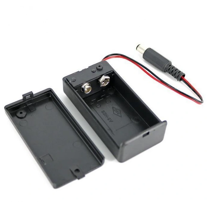 SBH-9V Pil Yuvası Kapaklı 2.1mm Jak Girişli