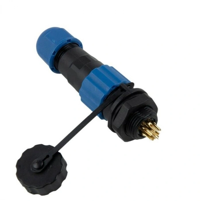 SD13 9 Pin 13mm Su Geçirmez Konnektör Takımı - Panel Tipi