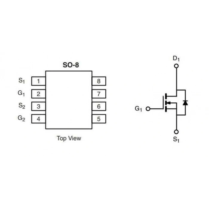 SI4511DY - 20V 7.2 A/6.4 A Mosfet - SO8