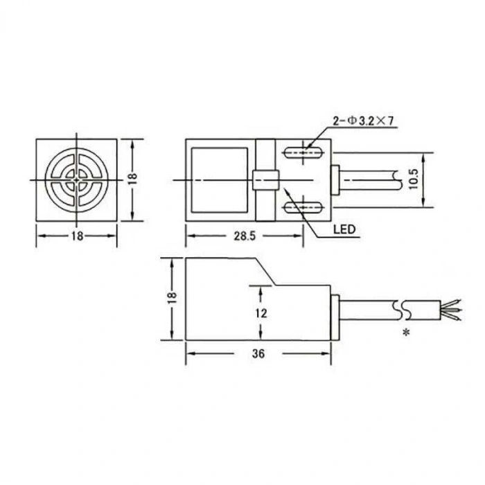 SN04-N2 10-30V 5mm NPN NC Endüktif Mesafe Sensörü