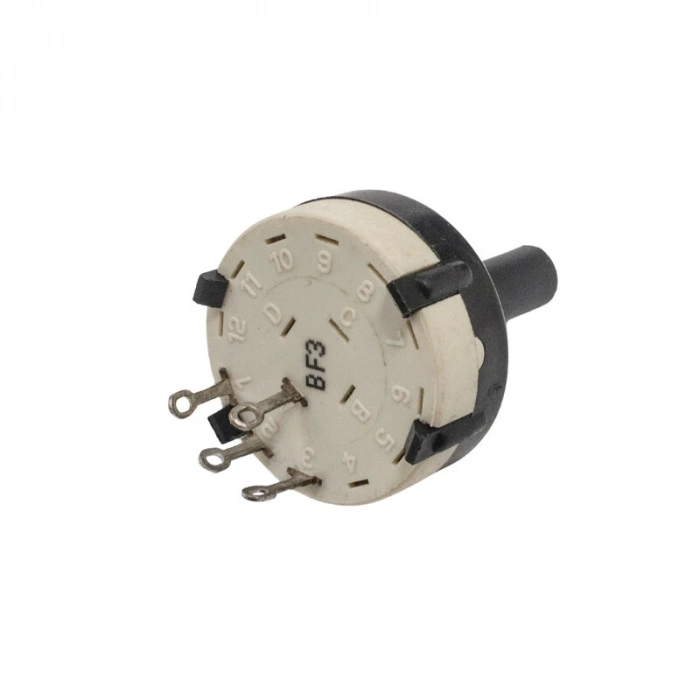 SR2611F-0103-21F5B-D8-N 26mm 3 Konumlu Rotary Switch - Komitatör