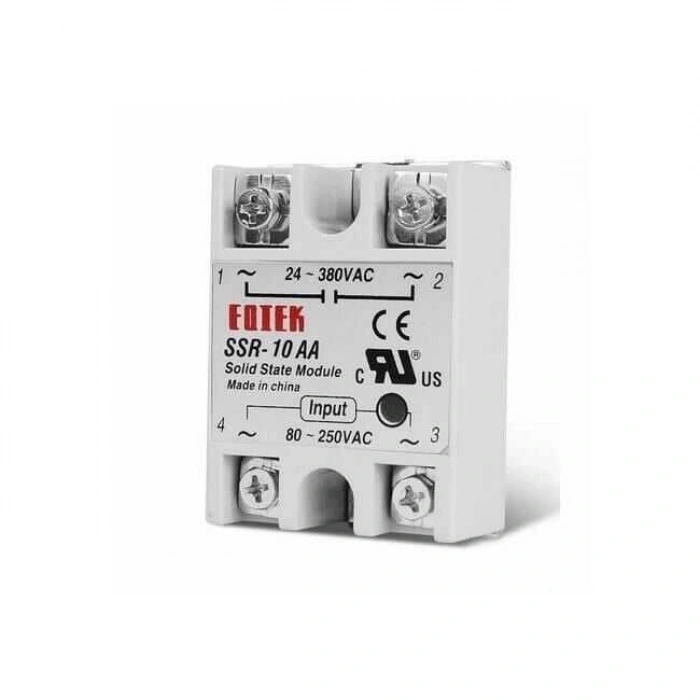 SSR-10AA Solid State Röle 10A - 80-250VAC Giriş 24-380VAC Çıkış