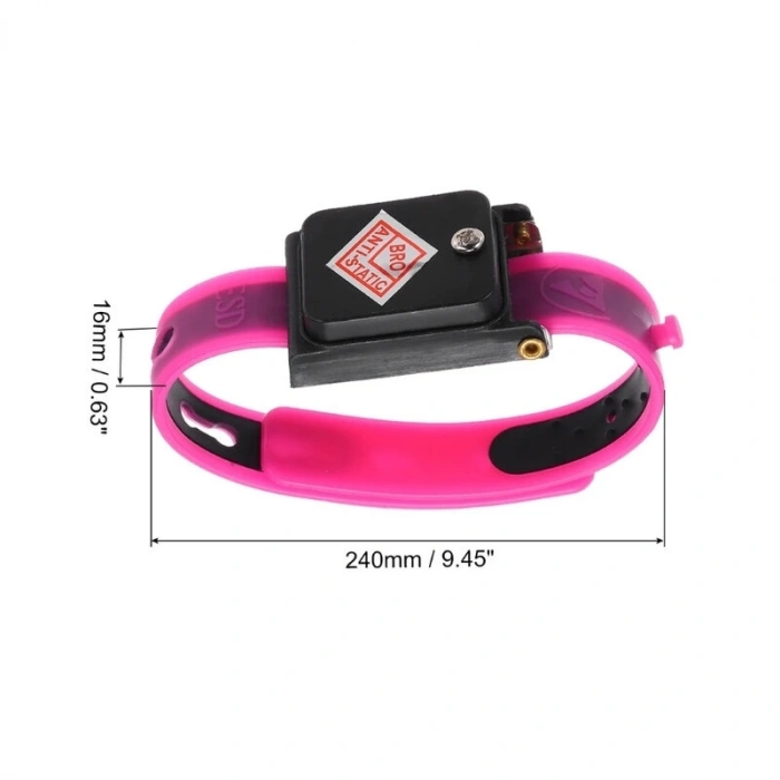 TA-001 Kablosuz Silikon Antistatik Bileklik - Pembe