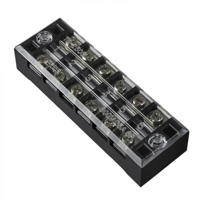 TB-2506 6P Çift Sıra Terminal Blok - 600V 25A