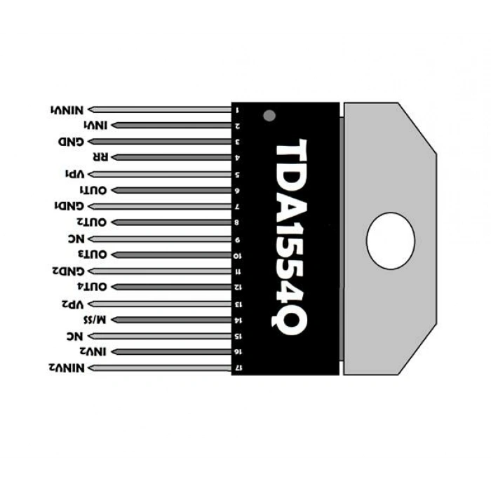 TDA1554Q SIL-17 Amplifikatör Ses Entegresi