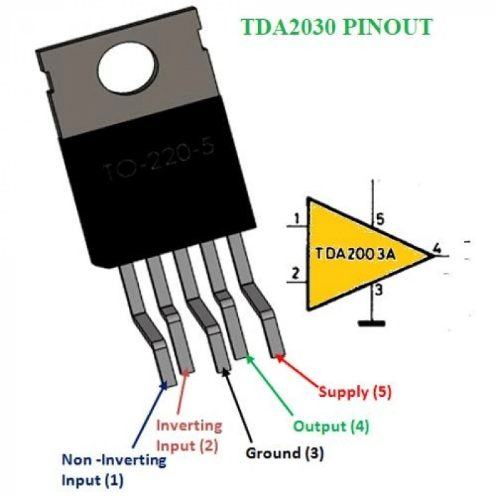 TDA2030 TO220-5 Entegre