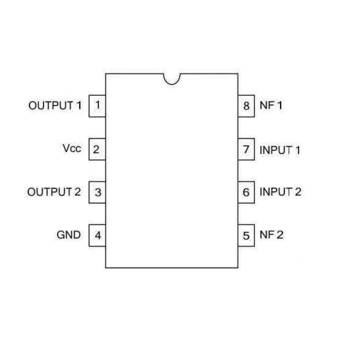 TDA2822L DIP-8 Amplifikatör Entegresi