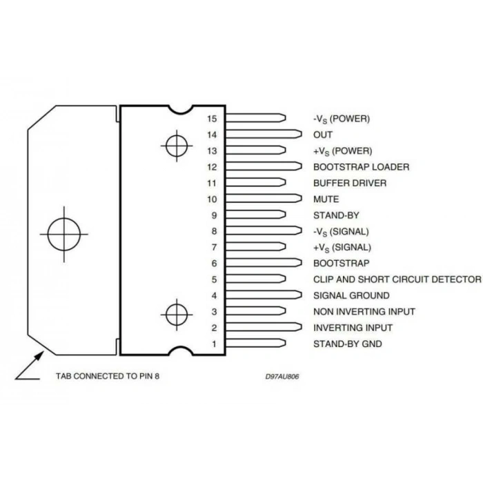 TDA7293 Multiwatt-15 Amplifikatör Ses Entegresi