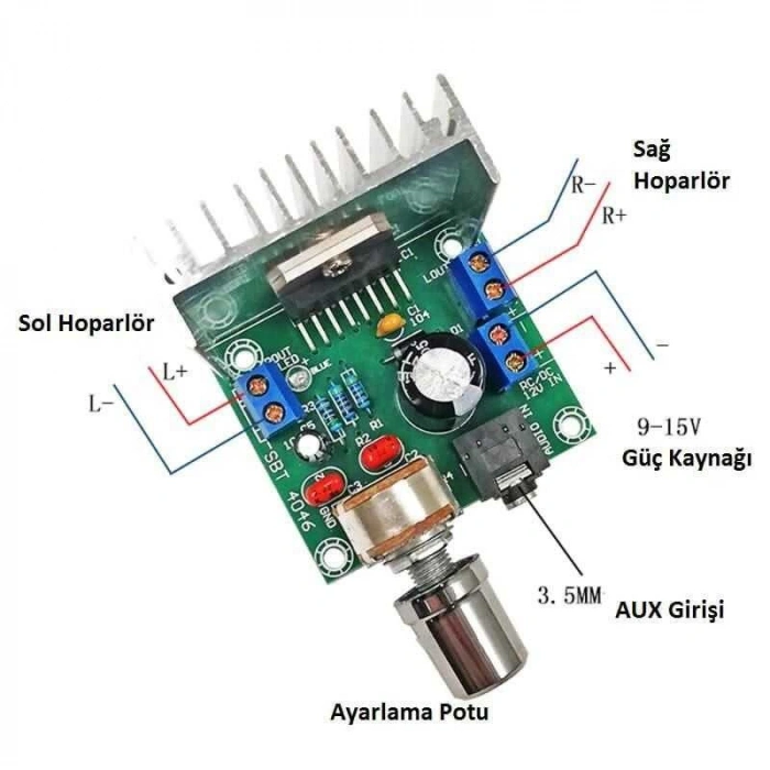 TDA7297 2x15W Çift Kanal Amfi Devresi
