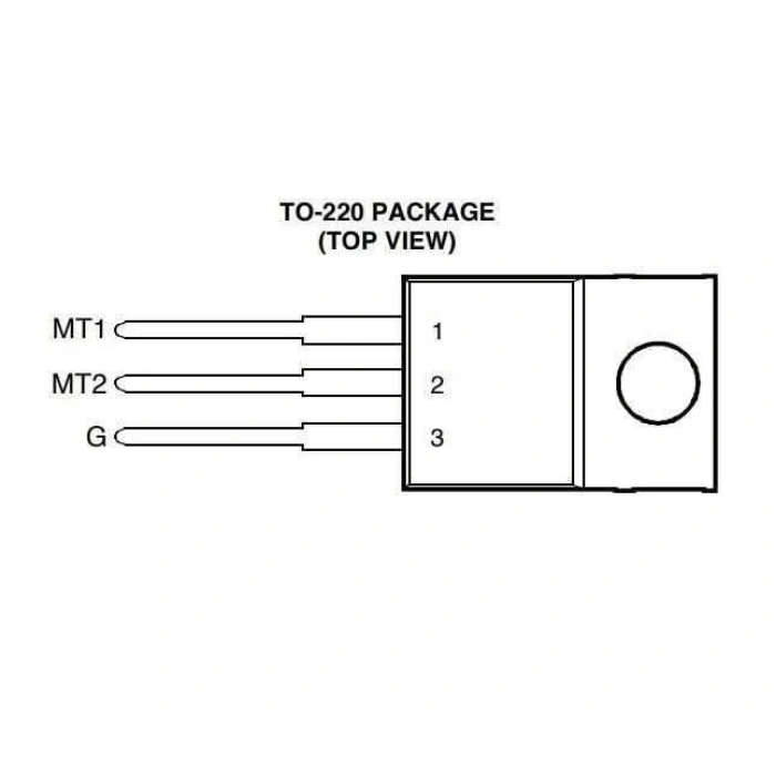 TIC236D - TO220 12A 400V Triyak