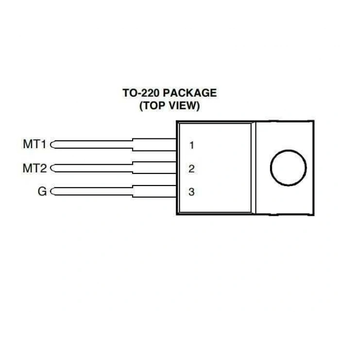 TIC246M - TO220 16A 600V Triyak