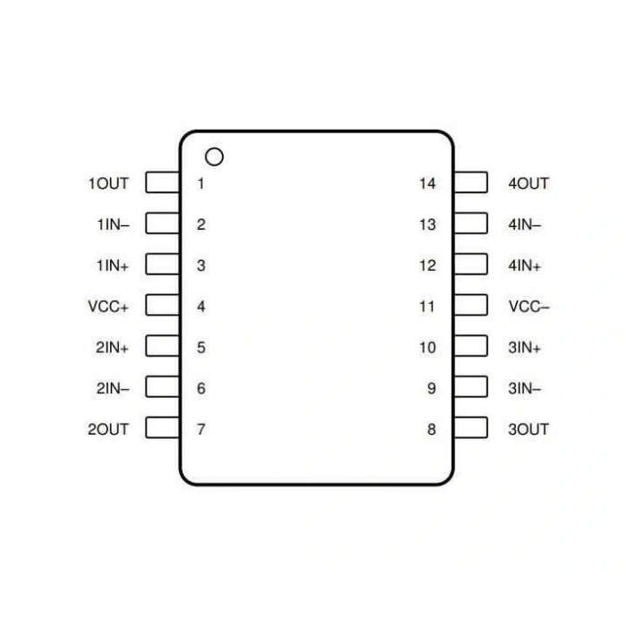 TL074CN DIP-14 Entegre
