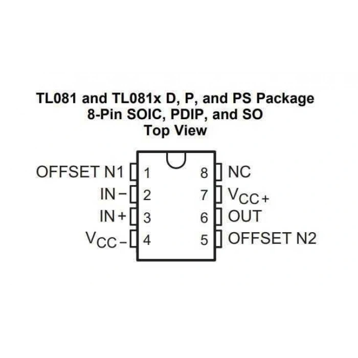 TL081 SMD SO8 Entegre