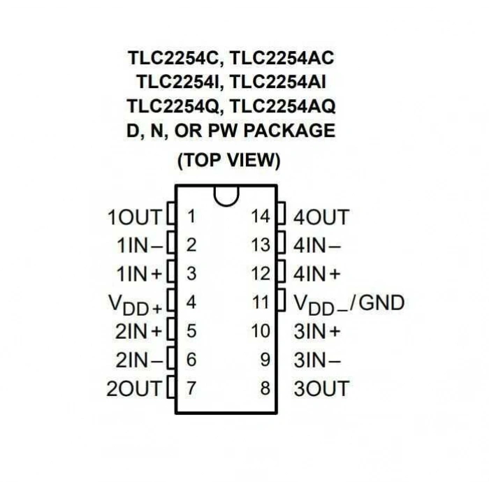 TLC2254 SMD SOIC-14 Entegre
