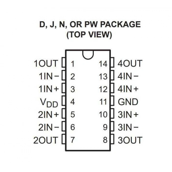 TLC274CN DIP-14 Entegre