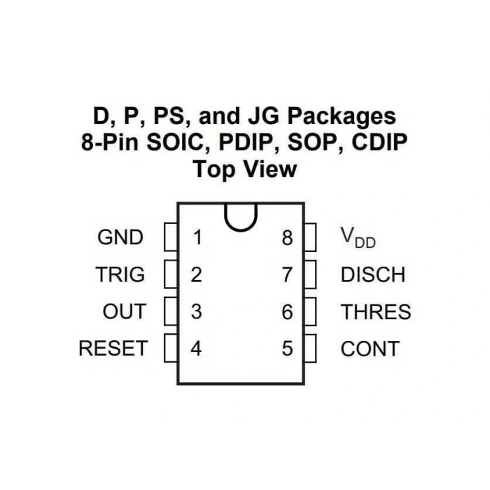 TLC555CP DIP-8 Entegre