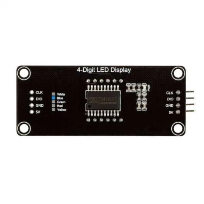 TM1637 4 Digit Led Display Saat Modülü - Mavi