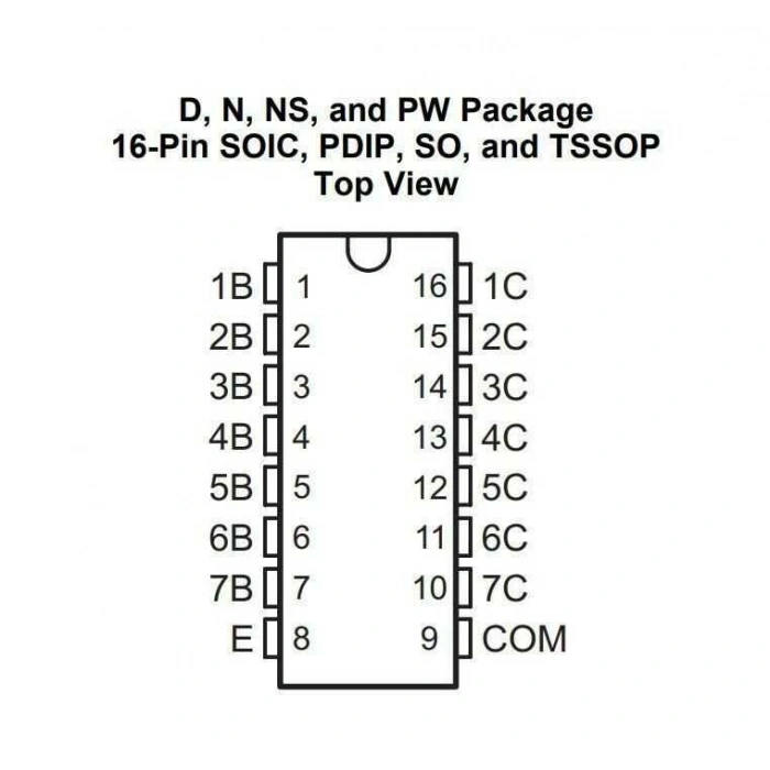 ULN2003 SMD SO16 Entegre