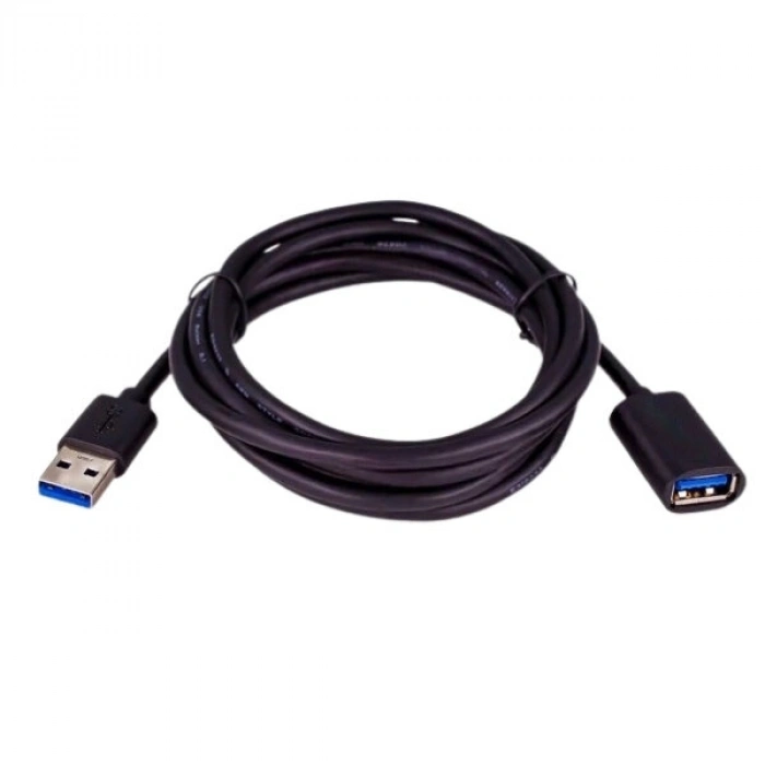 USB 3.0 Dişi-Erkek Siyah Uzatma Kablosu - 60cm