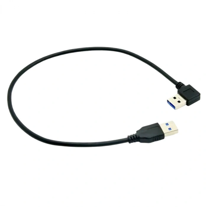 USB 3.0 Erkek-Erkek Sağ Açılı Data ve Şarj Kablosu - 50cm