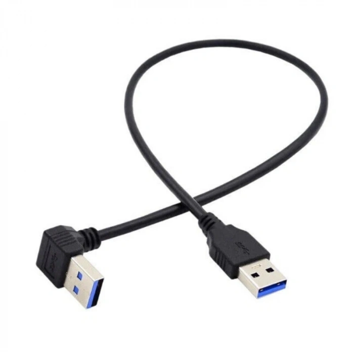 USB 3.0 Erkek-Erkek Yukarı Açılı Data ve Şarj Kablosu - 50cm