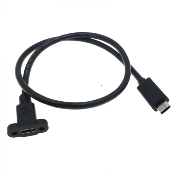 USB Type-C 2.0 Erkek-Dişi Panel Montaj Uzatma Kablosu - 30cm