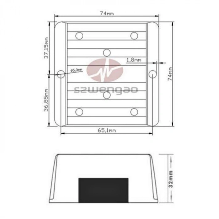 WG-12S2405 DC-DC 12Vden 24V 5A Voltaj Yükseltici Modül