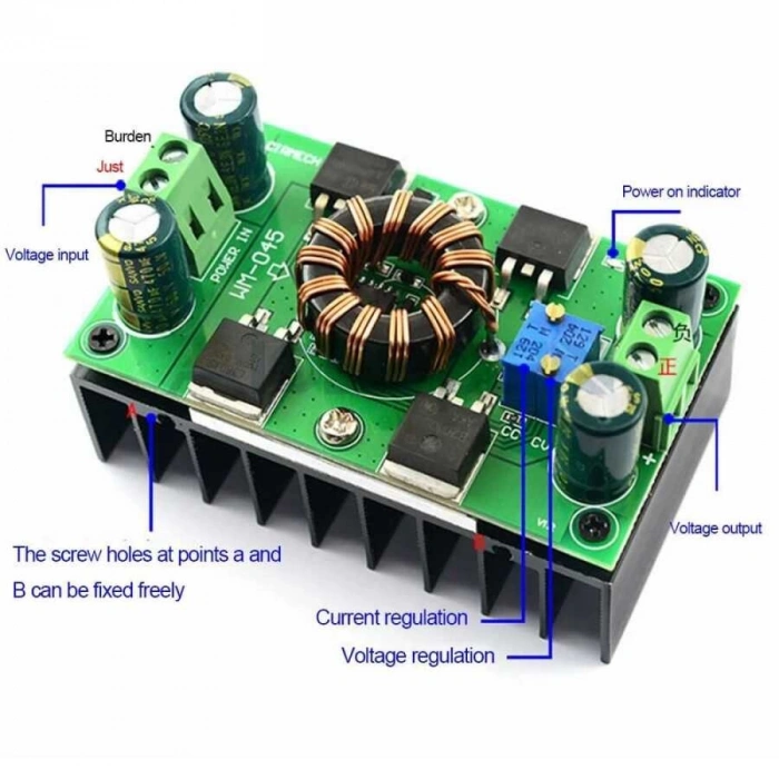WM-045 DC-DC 150W Voltaj Yükseltici ve Düşürücü Regülatör Modülü