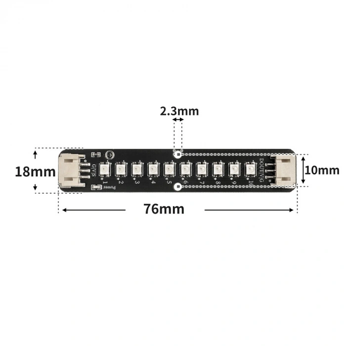 WS2812 NeoPixel Stick - 10lu RGB Led Modülü