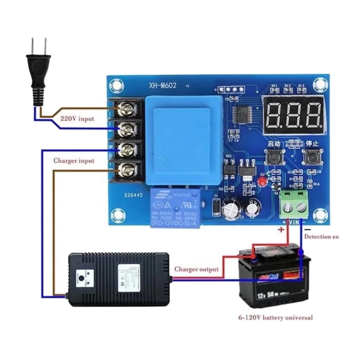 XH-M602 3.7-120V Lityum Pil - Akü Şarj Kontrol Dev