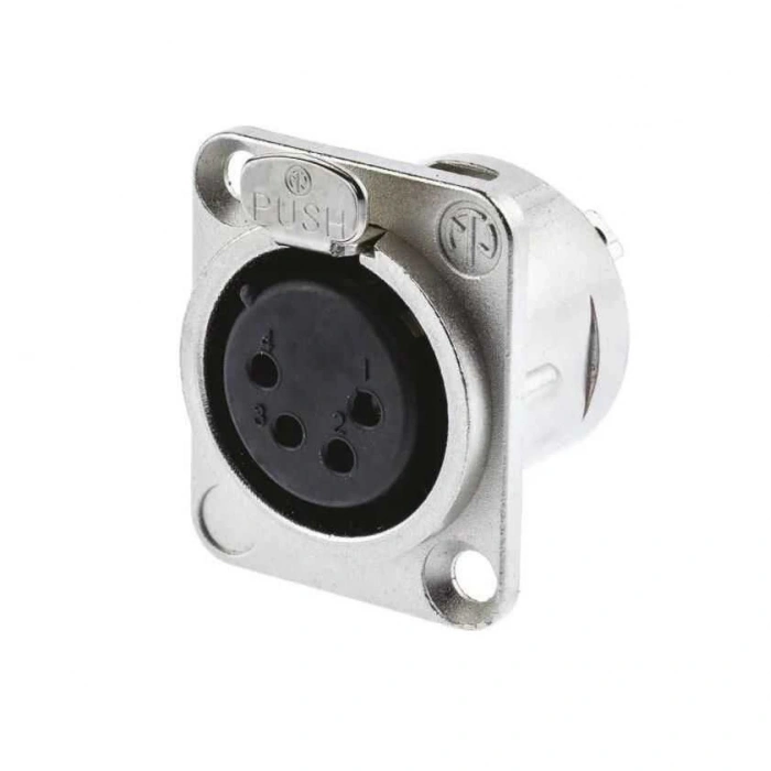 XLR Konnektör Panel Tipi Dişi - 4 Pin