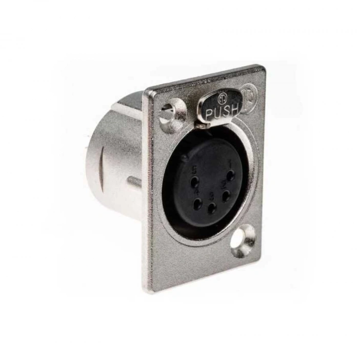 XLR Konnektör Panel Tipi Dişi - 5 Pin