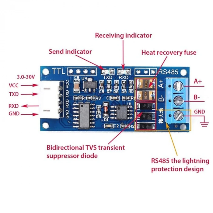 XY-485 TTL - RS485 Dönüştürücü Modül