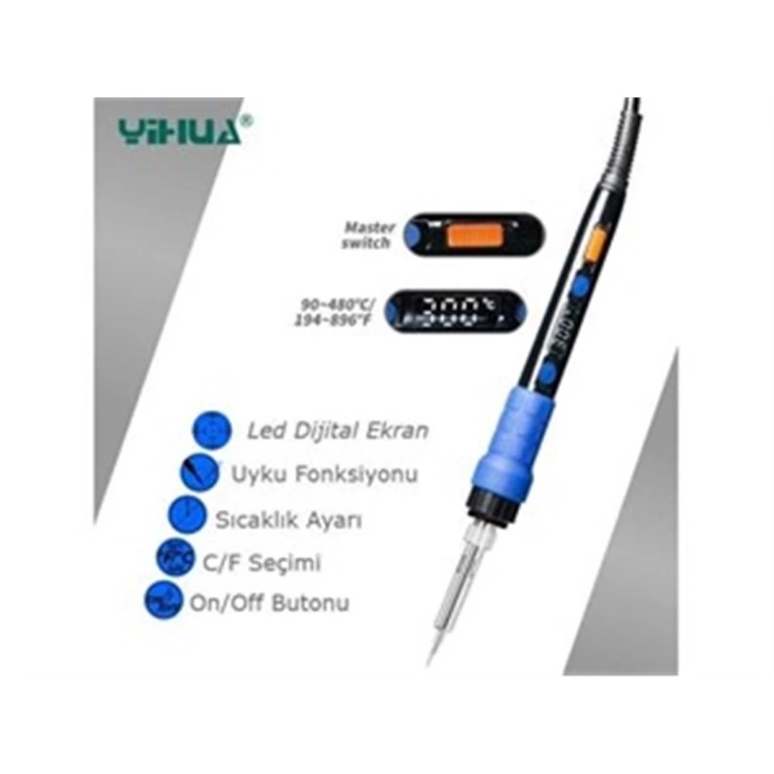 Yihua 928D Led Ekran Isı Ayarlı Kalem Havya