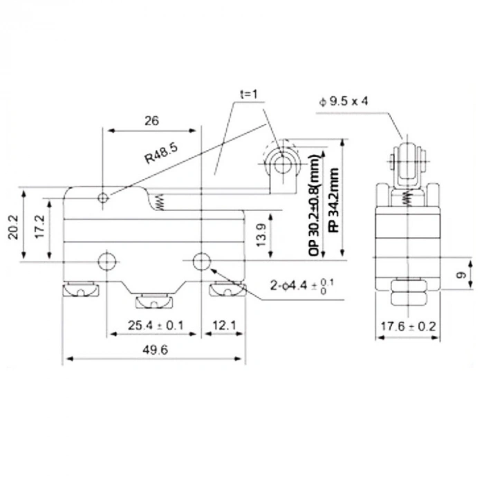 Z-15GW2-B Micro Switch 3-Pin