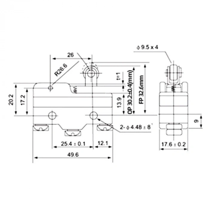 Z-15GW22-B Micro Switch 3-Pin