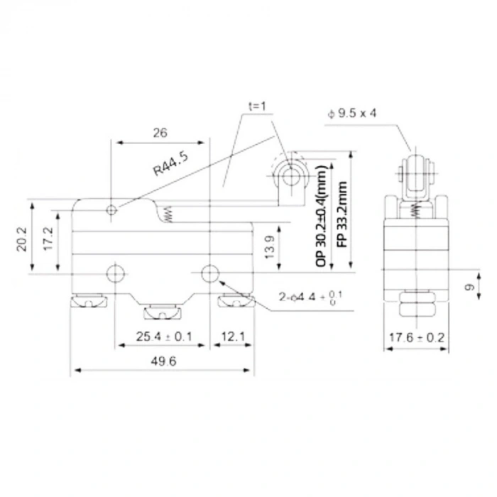 Z-15GW3-B Micro Switch 3-Pin