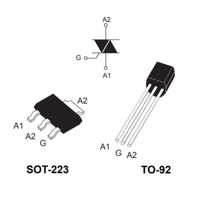 Z0107 SMD - SOT223 Z7M Triyak