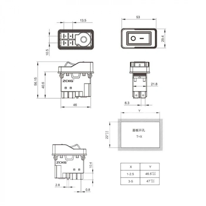 ZCD-02C 4-Pin Elektromanyetik Switch